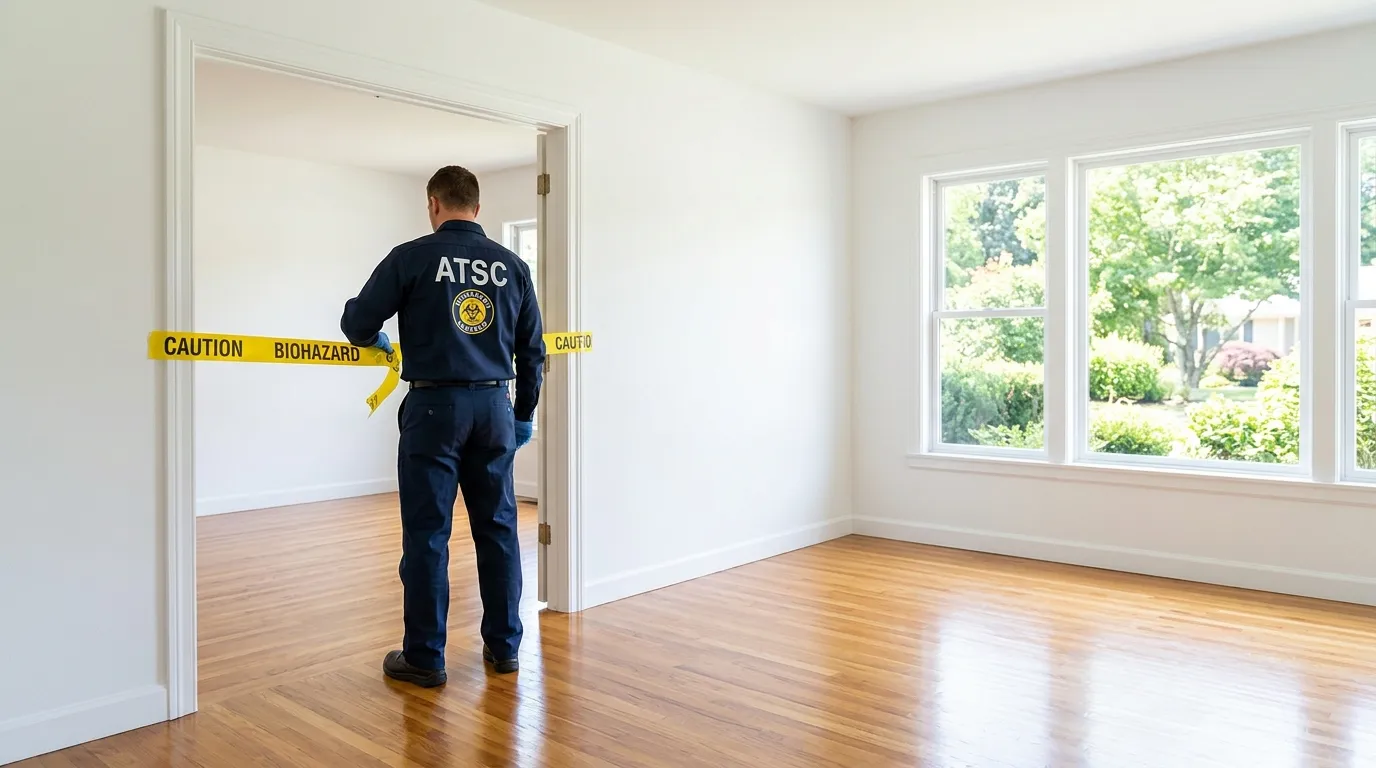 Certified biohazard cleanup crew performing Crime Scene Cleanup in Middlesex